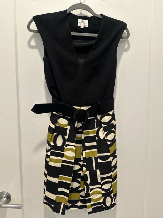 Milly of New York Dresses & Skirts - Milly Silk Cocktail Dress Size 2 Belted Mini Designer Office Luxury Sleeveless